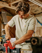 Men's Carhartt Force Relaxed Fit Midweight Short Sleeve Pocket T-Shirt in Sage