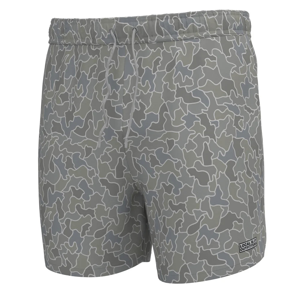 Men's Local Boy Bayview Swim Trunk in Cobblestone Gray