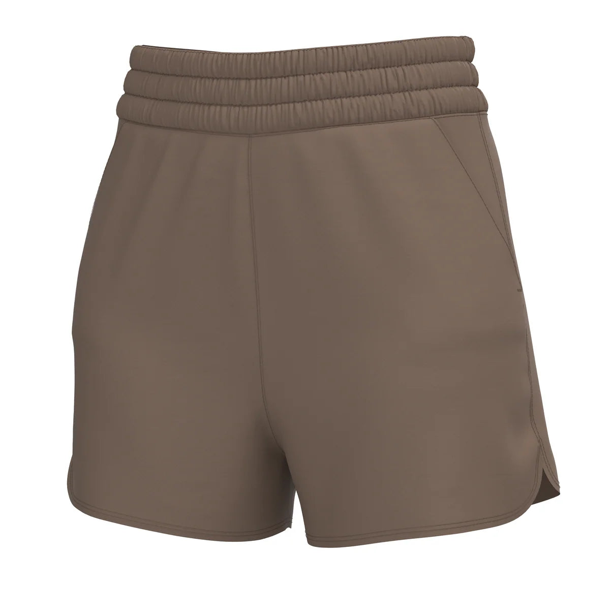 Local Girl Outfitters High-Waisted Volley Shorts in Cocoa