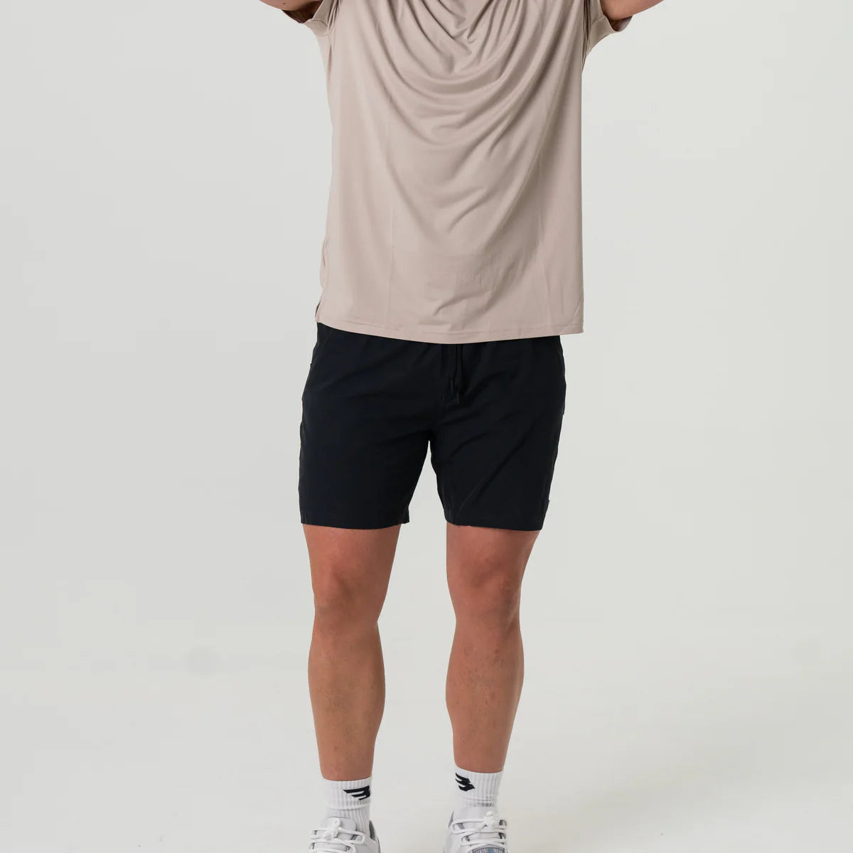 Burlebo Men's 5.5" Athletic Short in Heather Black/Retro Camo Duck Liner