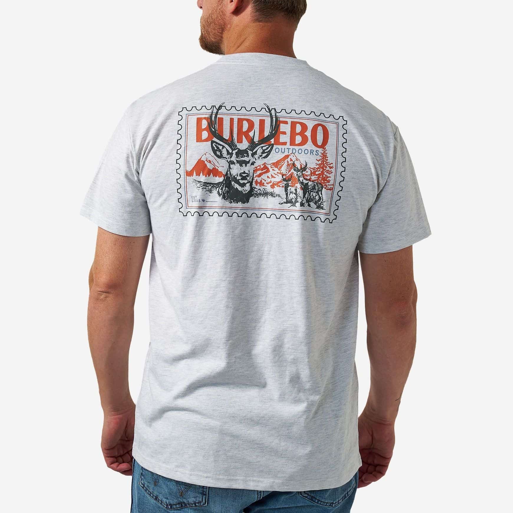 Burlebo Buck Stamp T-Shirt - Ash Grey