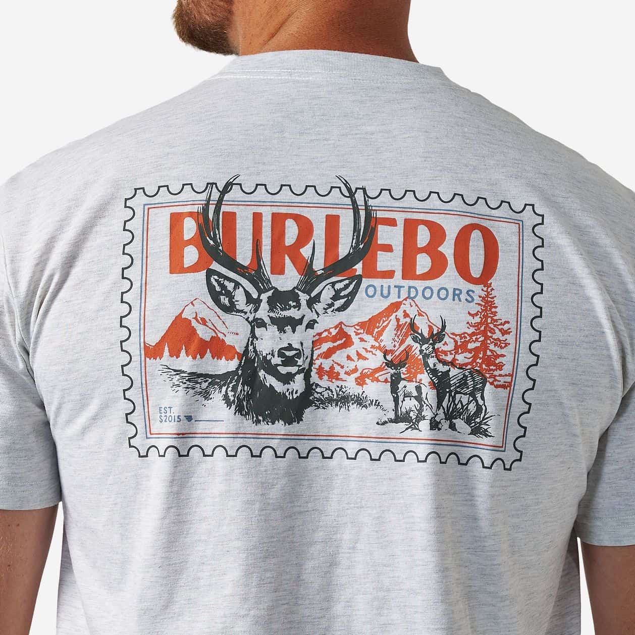 Burlebo Buck Stamp T-Shirt - Ash Grey