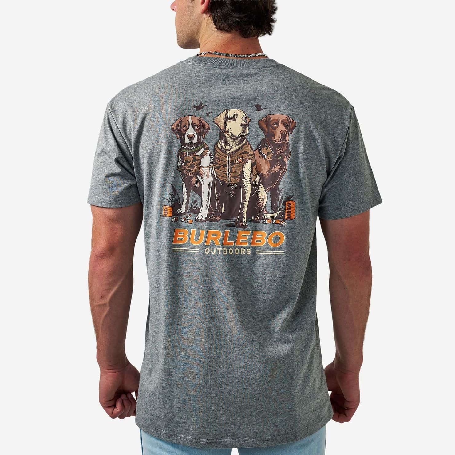 Burlebo Camo Duck Dogs T-Shirt - Dark Heather Grey