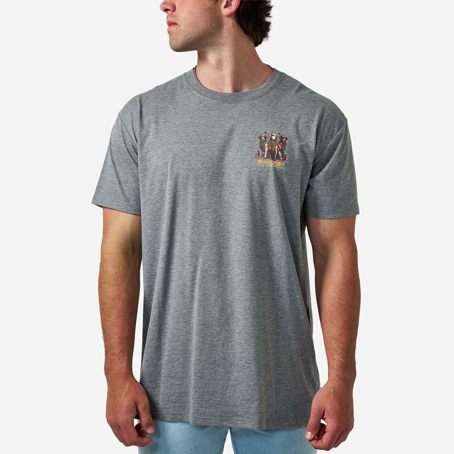 Burlebo Camo Duck Dogs T-Shirt - Dark Heather Grey