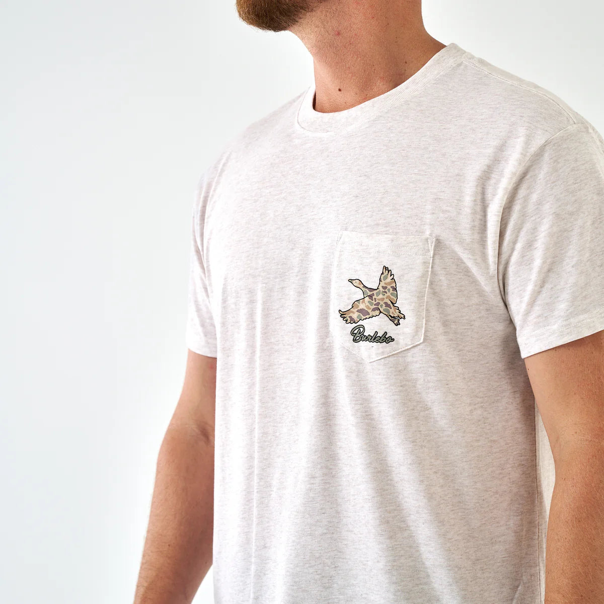 Burlebo Flying Pintail Camo Duck T-Shirt - Oatmeal