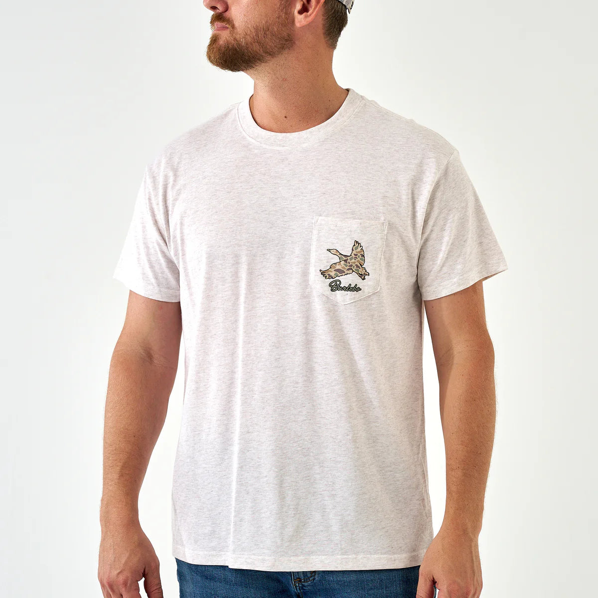 Burlebo Flying Pintail Camo Duck T-Shirt - Oatmeal