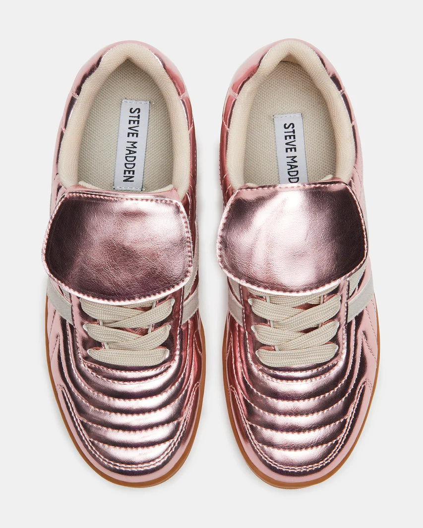 Steve Madden Women's Madrid Sneakers in Pink Metal
