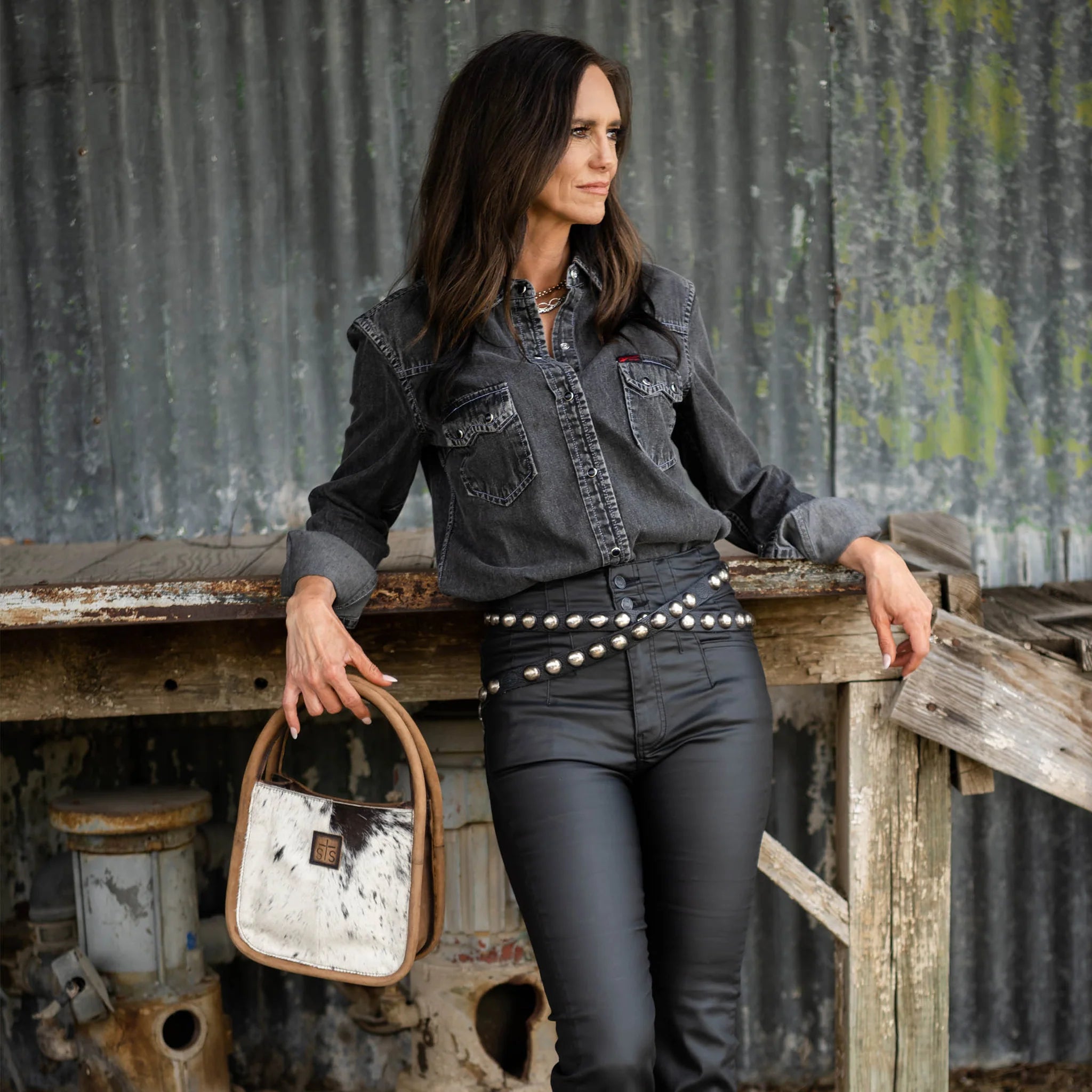 STS Cowhide Sugar Satchel