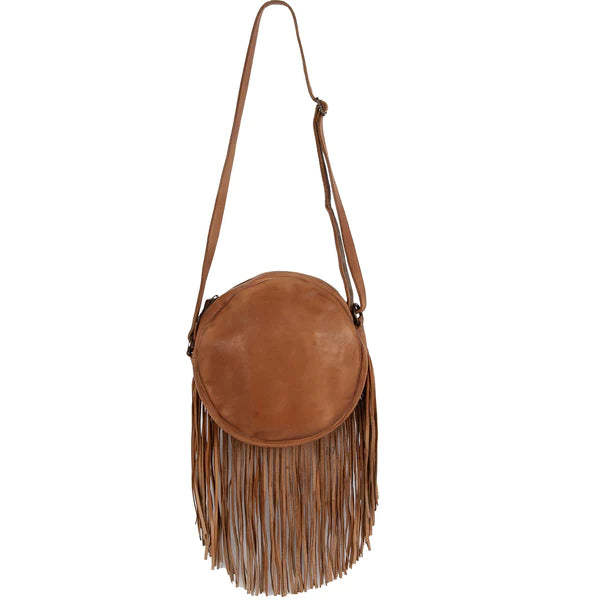 STS WAYFARER SAGE FRINGE CROSSBODY