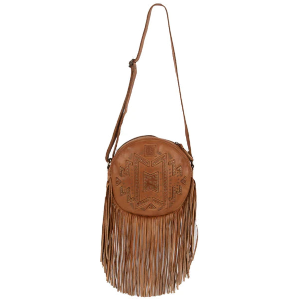 STS WAYFARER SAGE FRINGE CROSSBODY