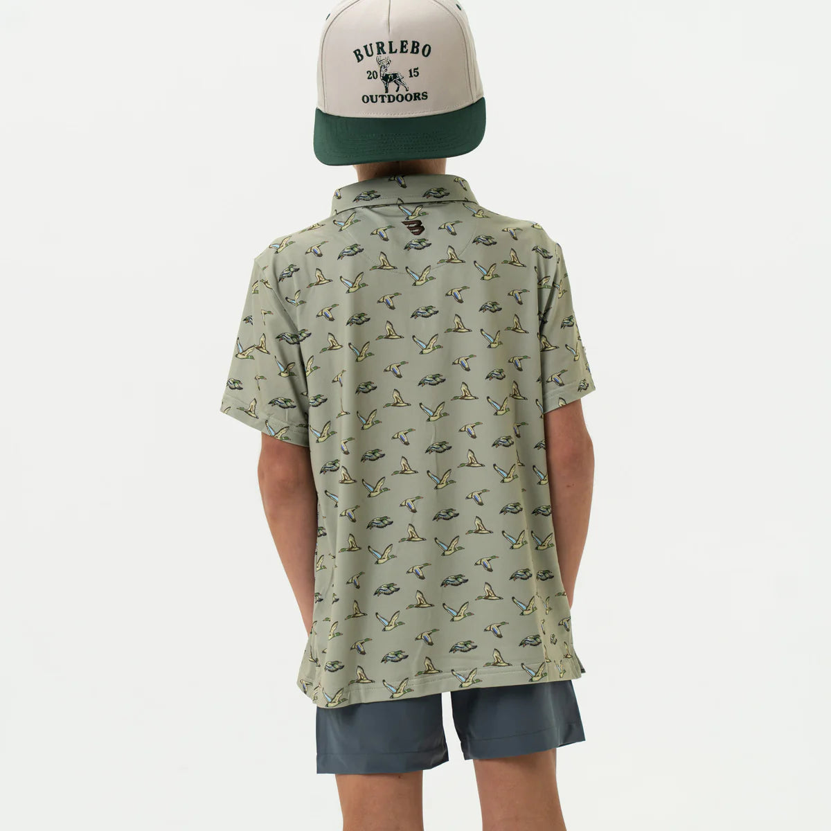 Burlebo Flying Ducks Youth Polo in Green