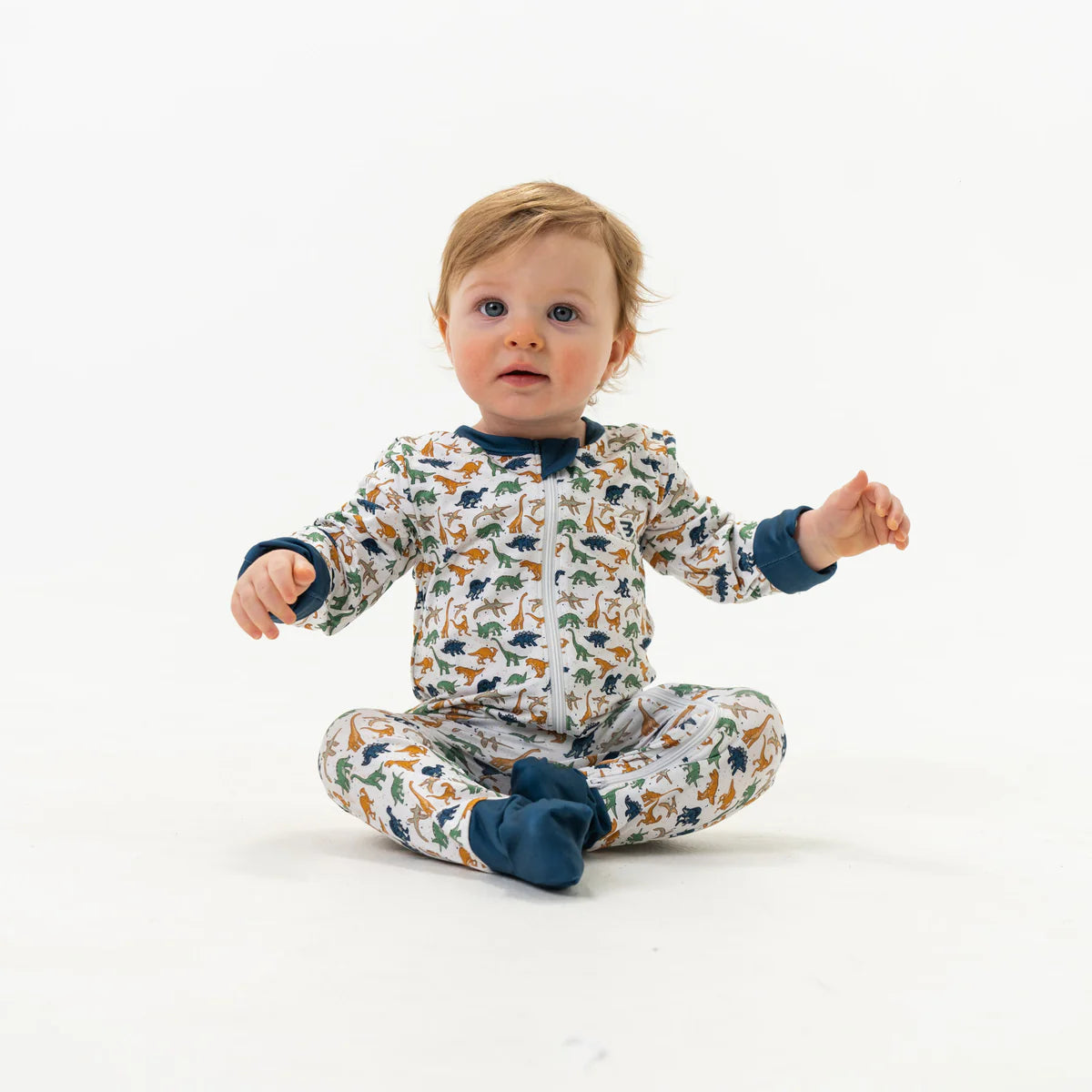 Baby Burlebo Zip Up - Dino-Mite