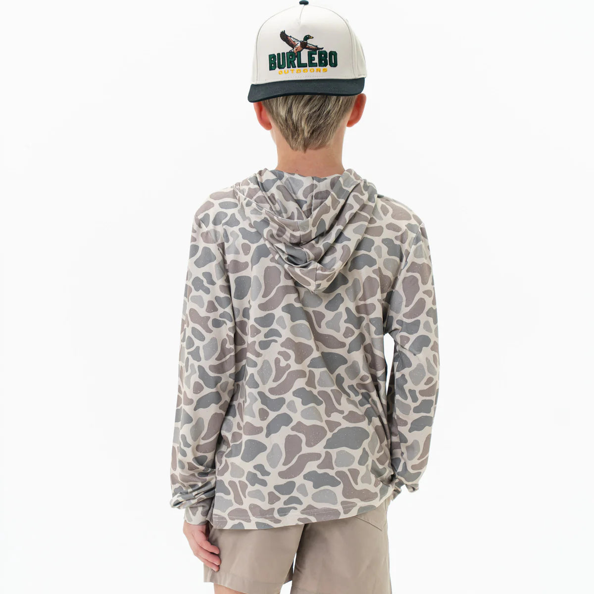 Youth Burlebo Performance Hoodie - Classic Deer Camo