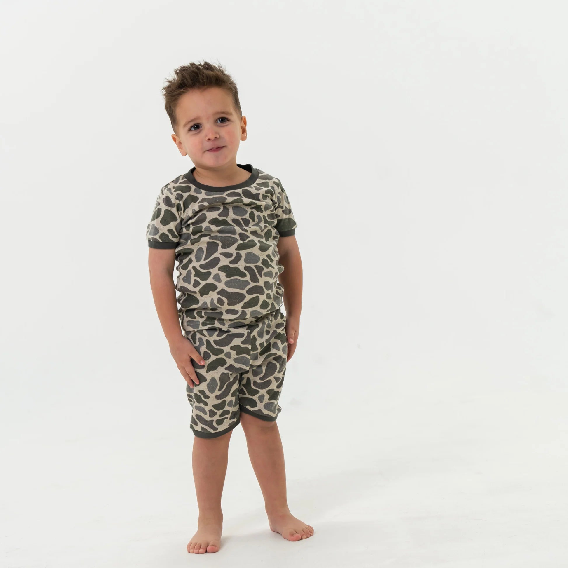 Burlebo Toddler & Youth Sleep Short Set - Classic Deer Camo
