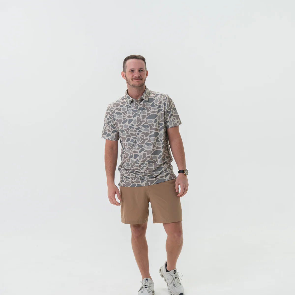 Men's Burlebo Performance Polo in Classic Deer Camo