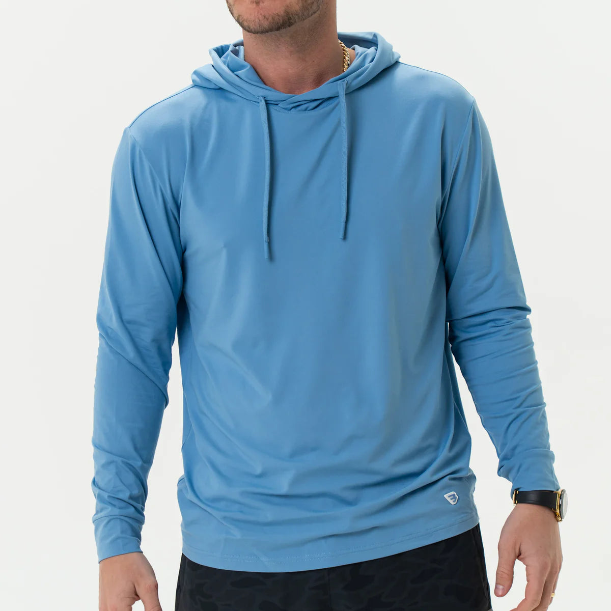 Men's Burlebo Performance Hoodie - Steel Blue