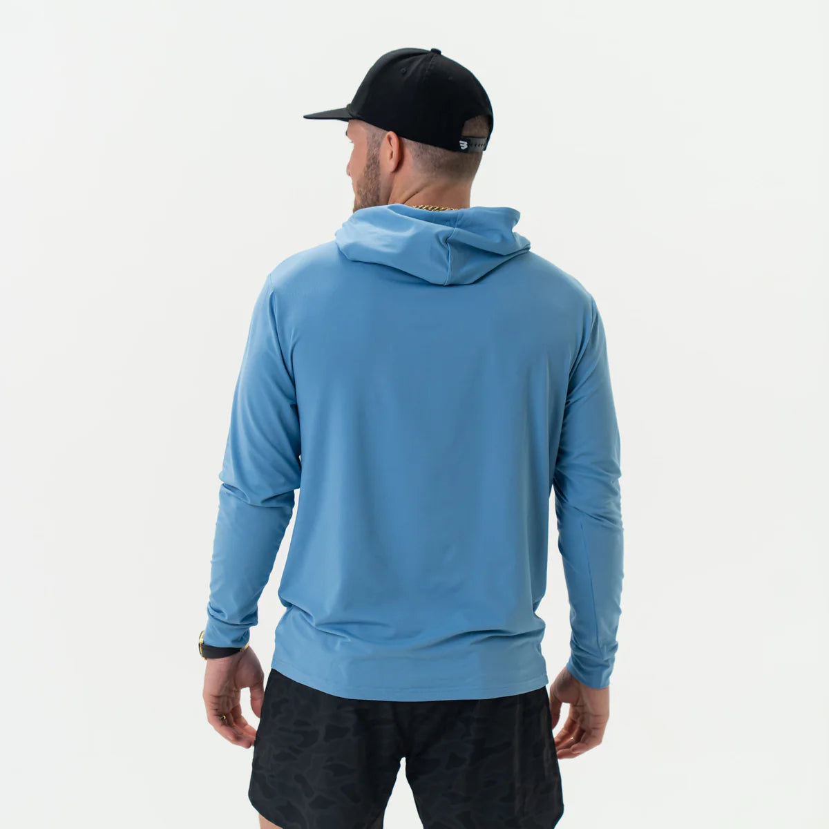 Men's Burlebo Performance Hoodie - Steel Blue