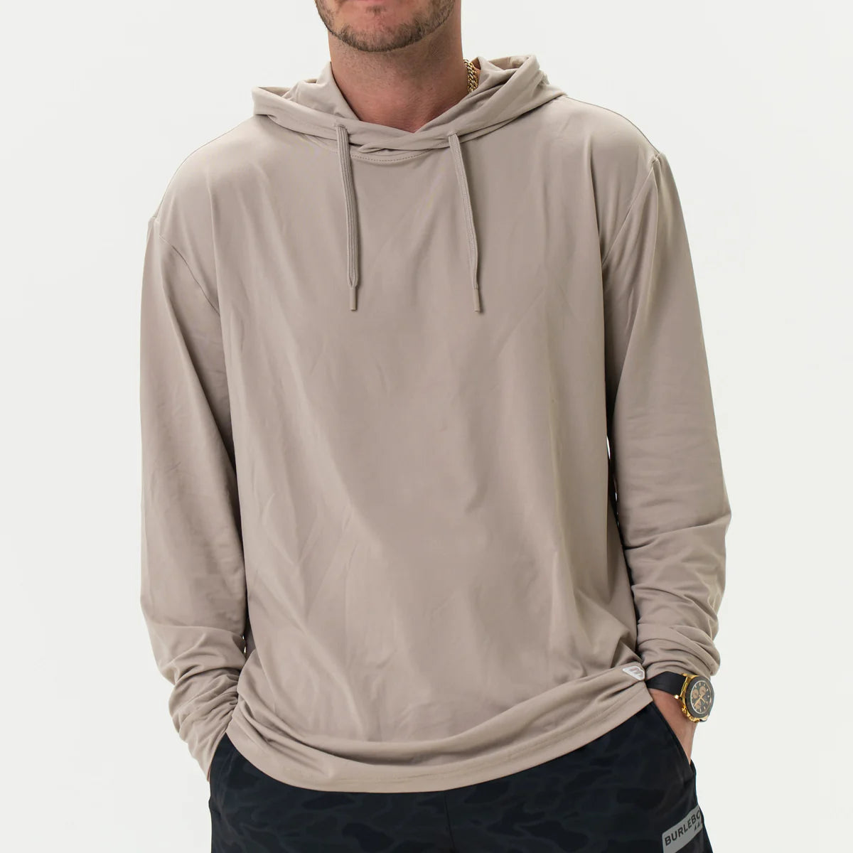 Men's Burlebo Performance Hoodie - Sandstone
