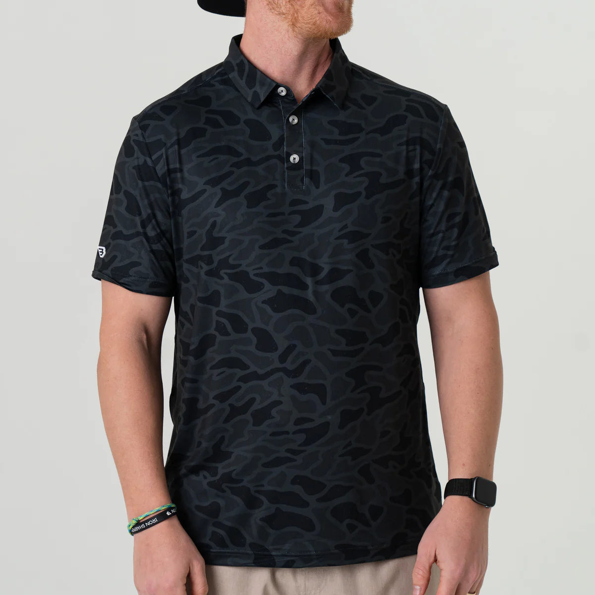Men's Burlebo Performance Polo - Black Camo