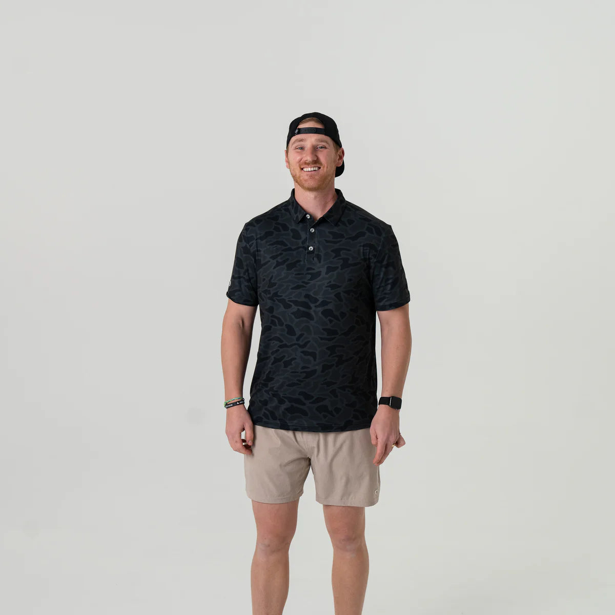 Men's Burlebo Performance Polo - Black Camo