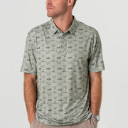 Men's Burlebo Performance Polo - Flying Ducks - Green