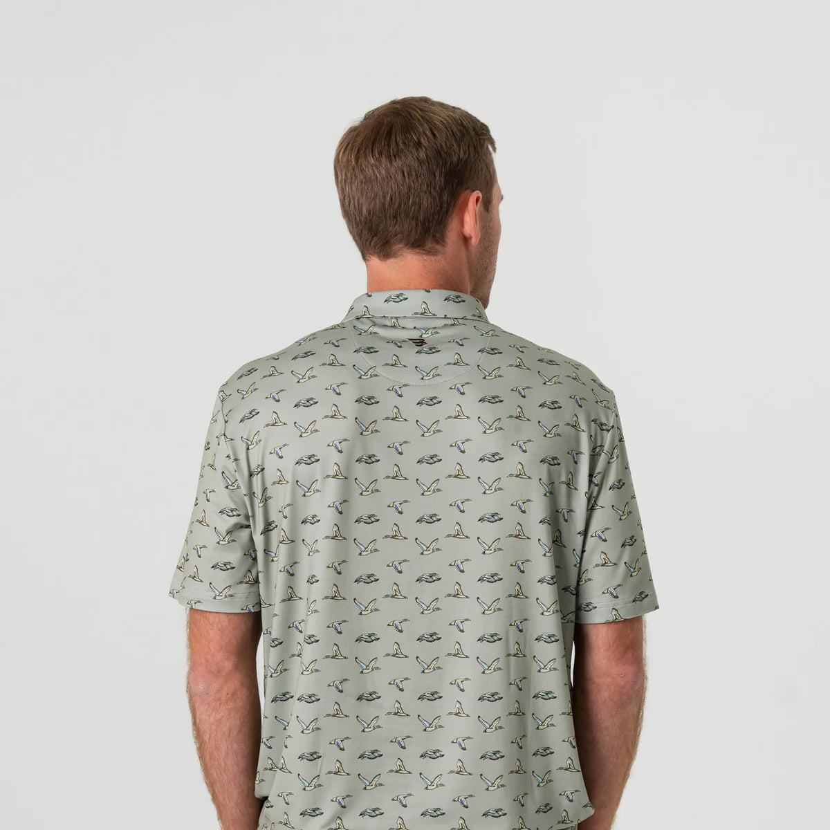 Men's Burlebo Performance Polo - Flying Ducks - Green
