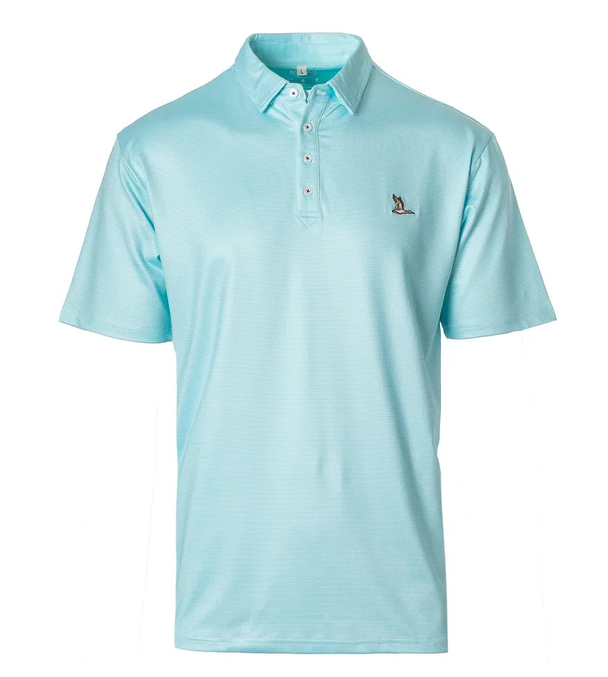 Toddler & Youth Roost Mallard Polo in Aqua/White