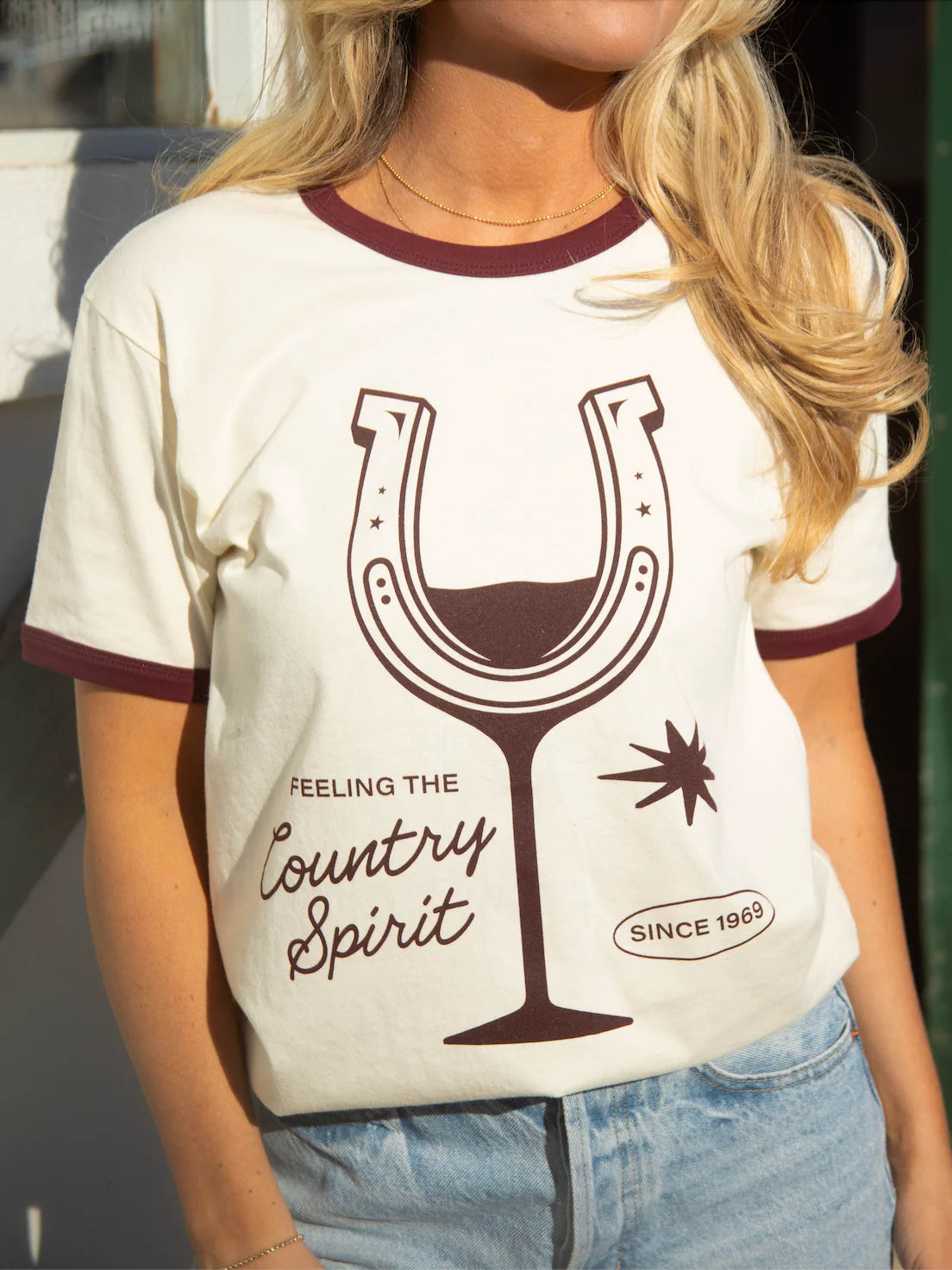 Country Spirit Ringer Tee