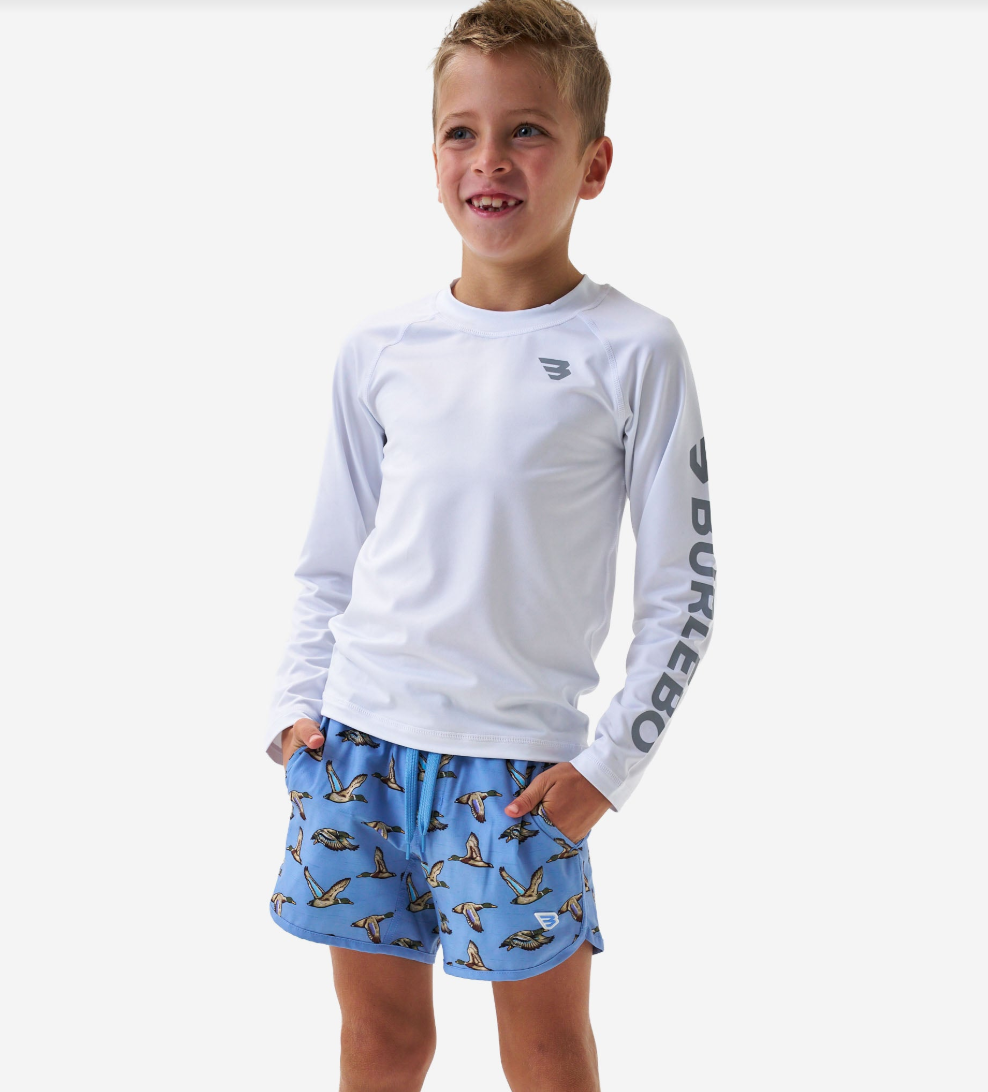 Burlebo Youth & Toddler Swim Trunk - Jumbo Mallards Blue