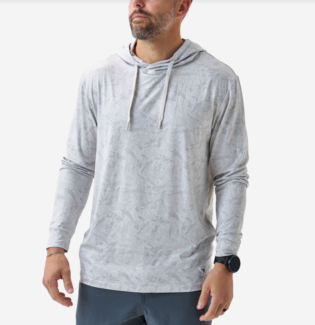 Burlebo Men's Performance Hoodie - Digi Camo Ivory