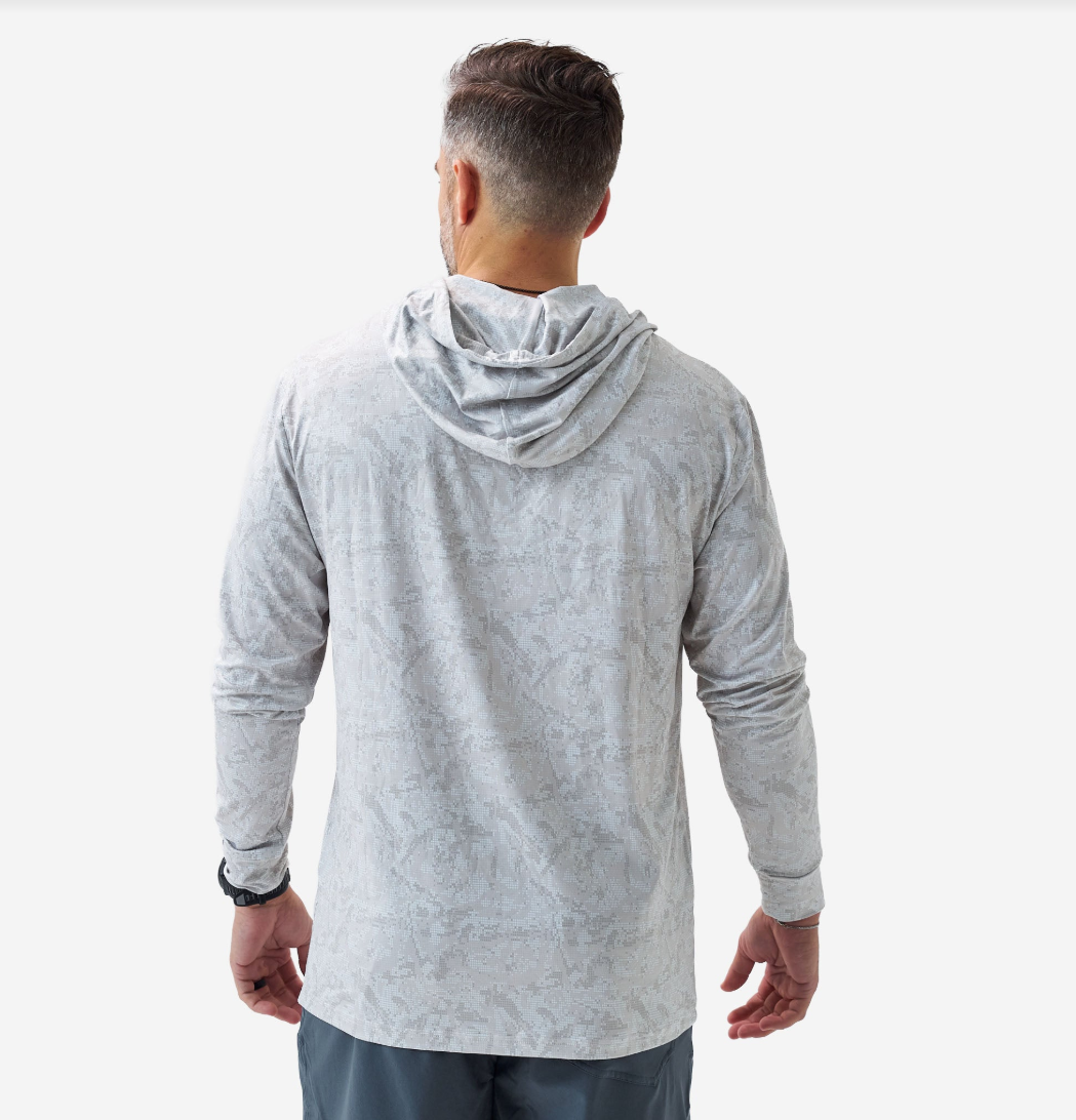 Burlebo Men's Performance Hoodie - Digi Camo Ivory