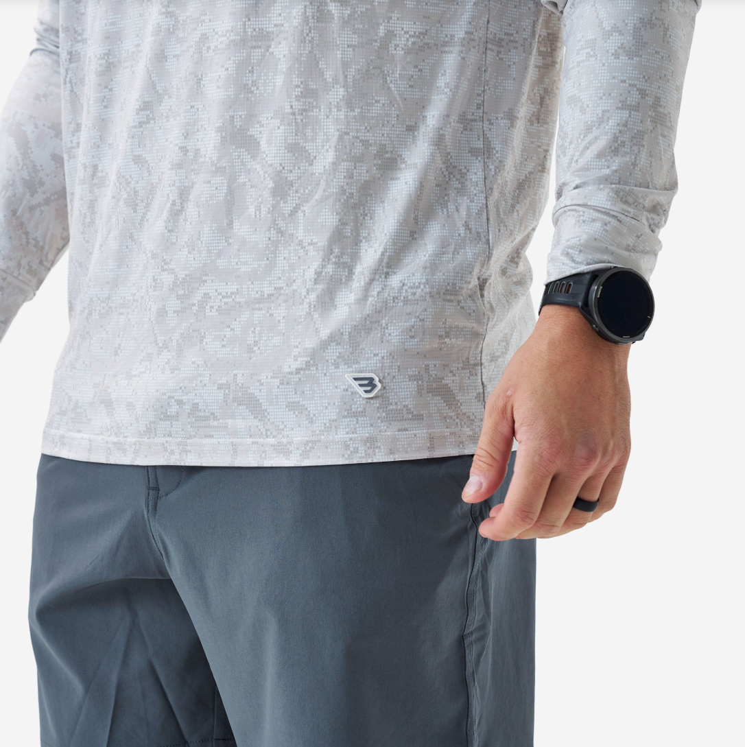 Burlebo Men's Performance Hoodie - Digi Camo Ivory