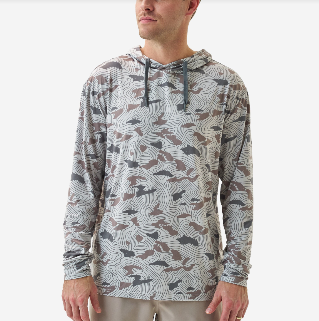 Burlebo Men's Performance Hoodie - Top Desert Camo