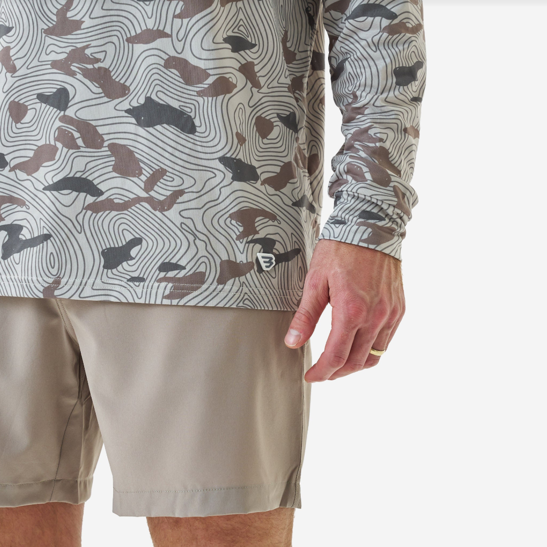 Burlebo Men's Performance Hoodie - Top Desert Camo