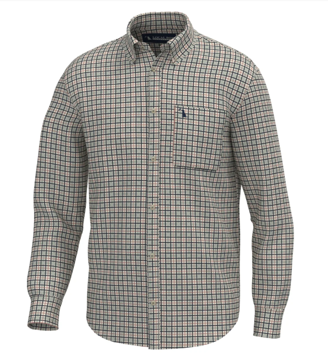 Local Boy | Faulk Dress Shirt in Gray/Red/Black