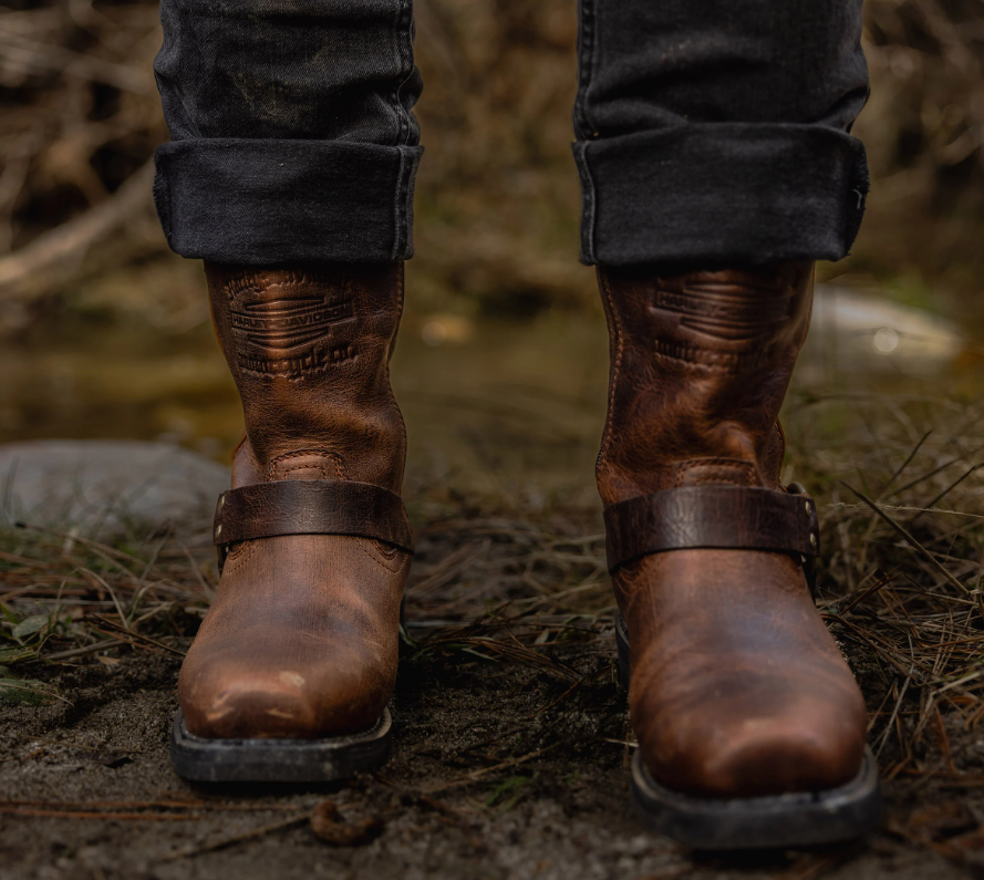 Men's Harley-Davidson Hustin West 11-Inch Brown Motorcycle Boots