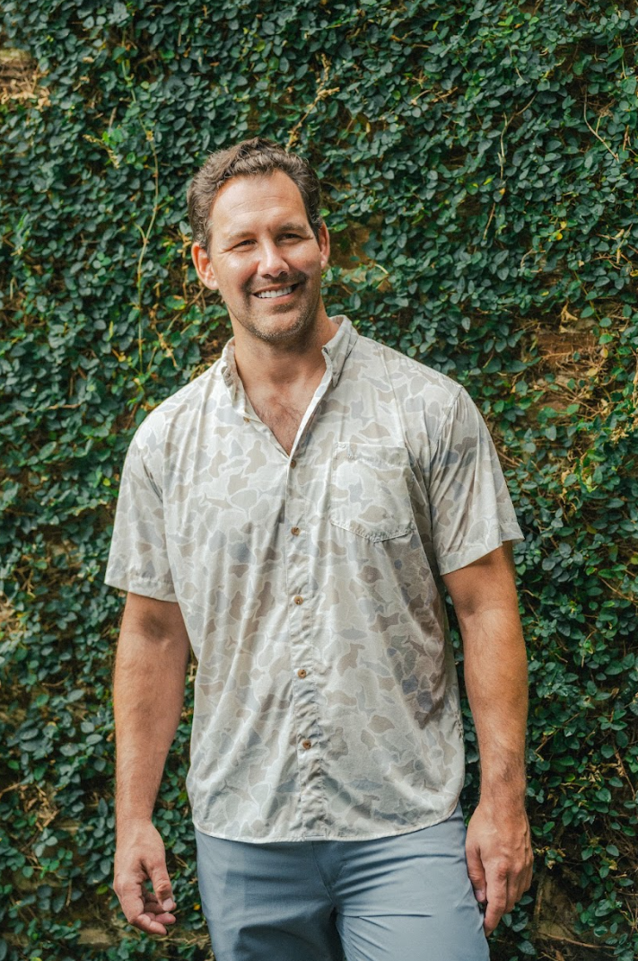 Local Boy Low Country Button Down in Saltwater Camo