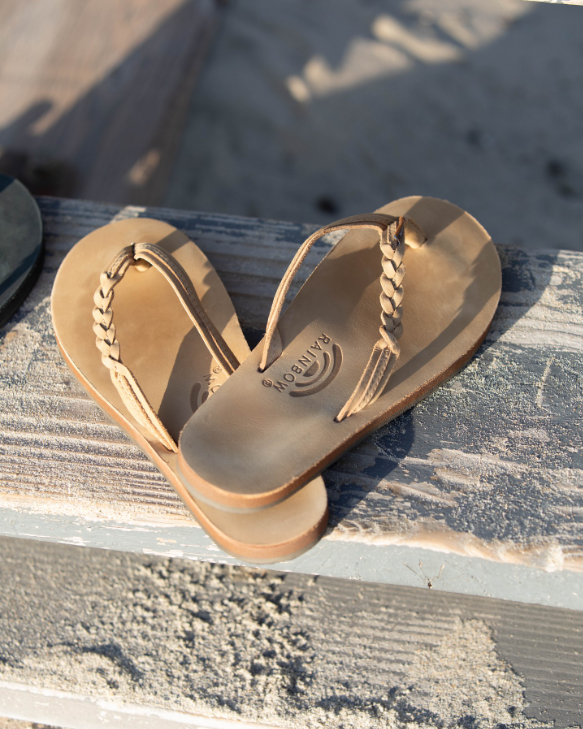 Rainbow Sandals | Women's Flirty Braidy Single Layer Premier Leather Sandal in Sierra Brown