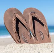 Rainbow Sandals | Women's Flirty Braidy Single Layer Premier Leather Sandal in eXpresso
