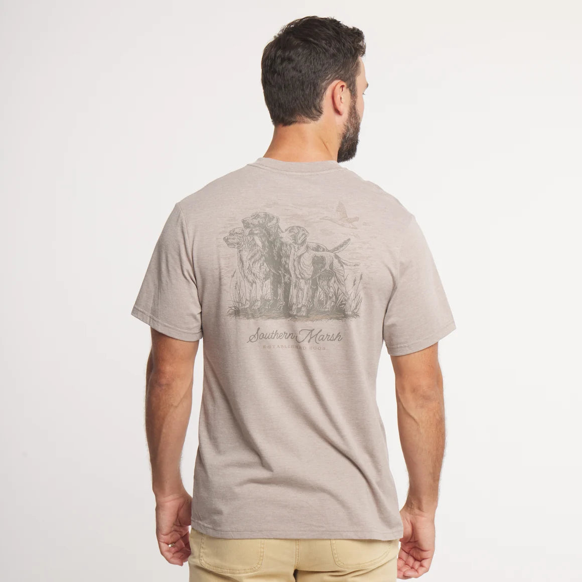 Southern Marsh At The Ready Seawash T-Shirt in Burnt Taupe