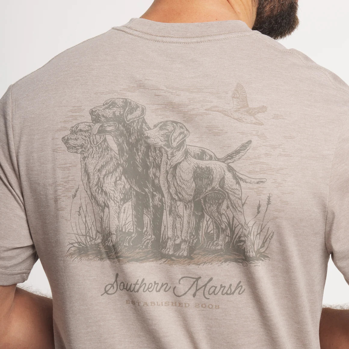 Southern Marsh At The Ready Seawash T-Shirt in Burnt Taupe
