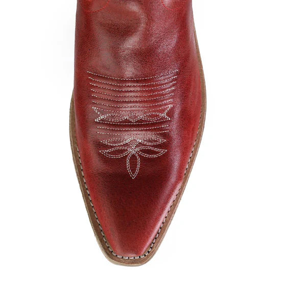 Old West | Women's Tall Snip Toe Western Boots - Red