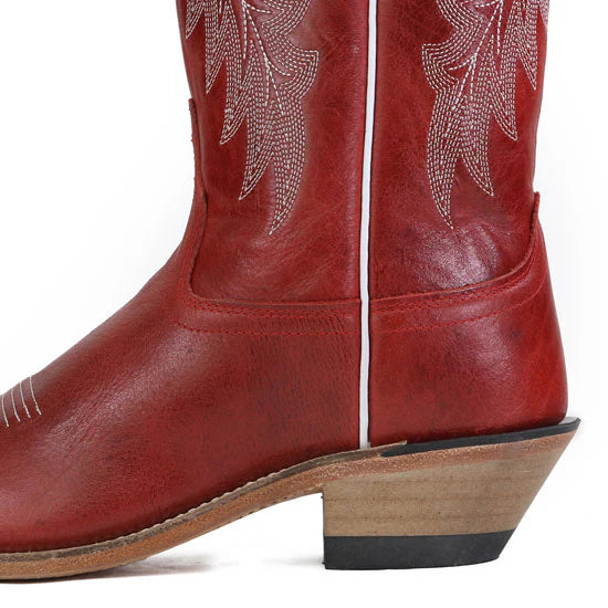 Old West | Women's Tall Snip Toe Western Boots - Red