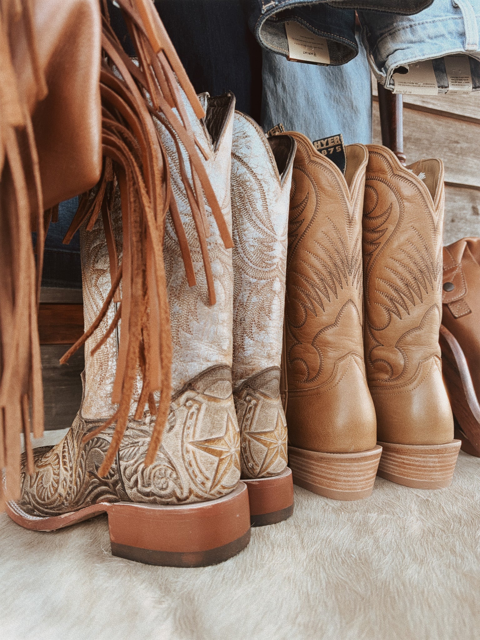 Tanner Mark Women's Mocha Chino Tooled Horseshoe Boots – Boot Country