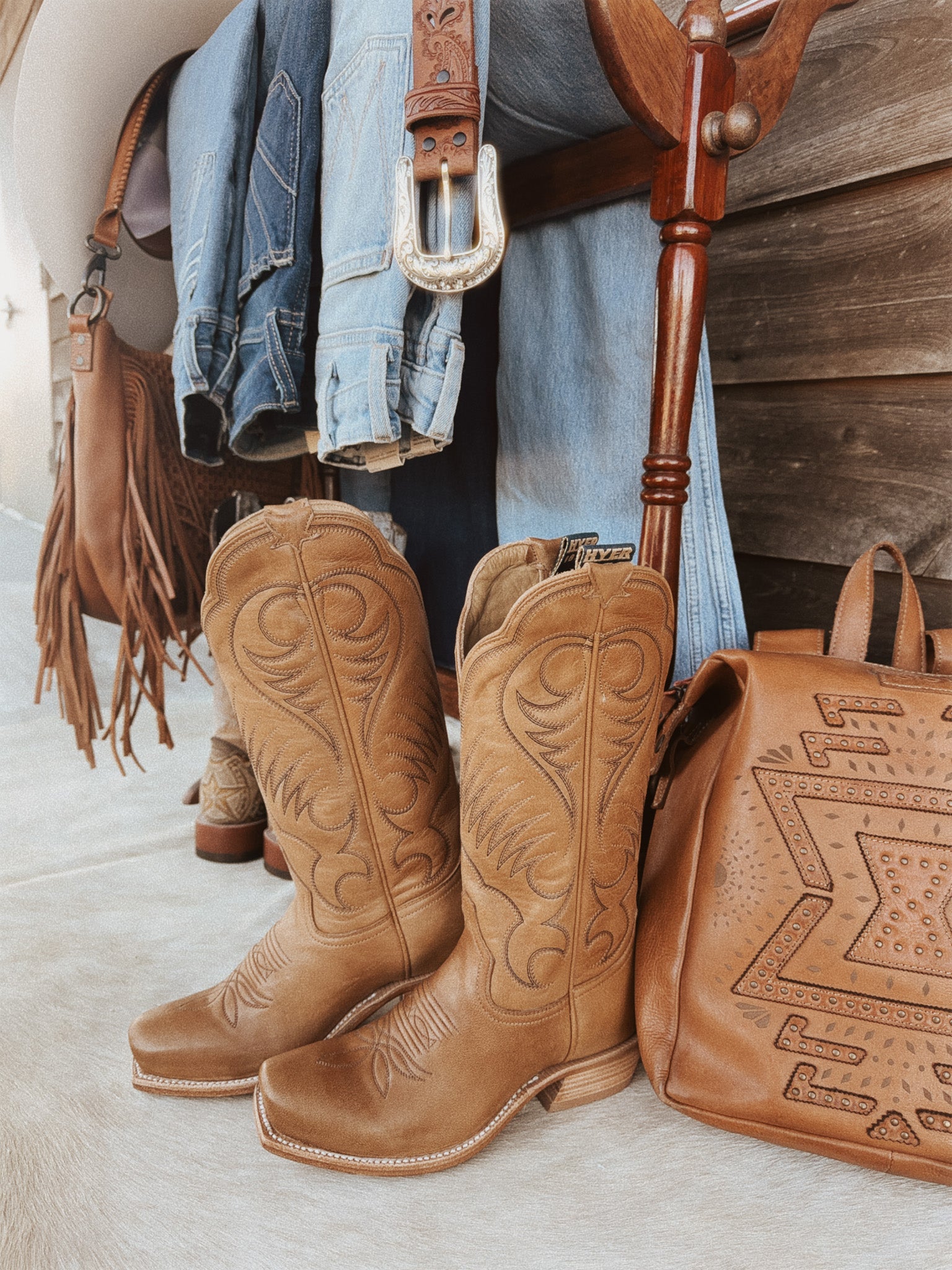 Women's Hyer Leawood Honey Mestizo Boots – Boot Country