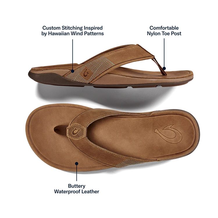Men's Olukai Tuahine Toffee/Toffee Sandals