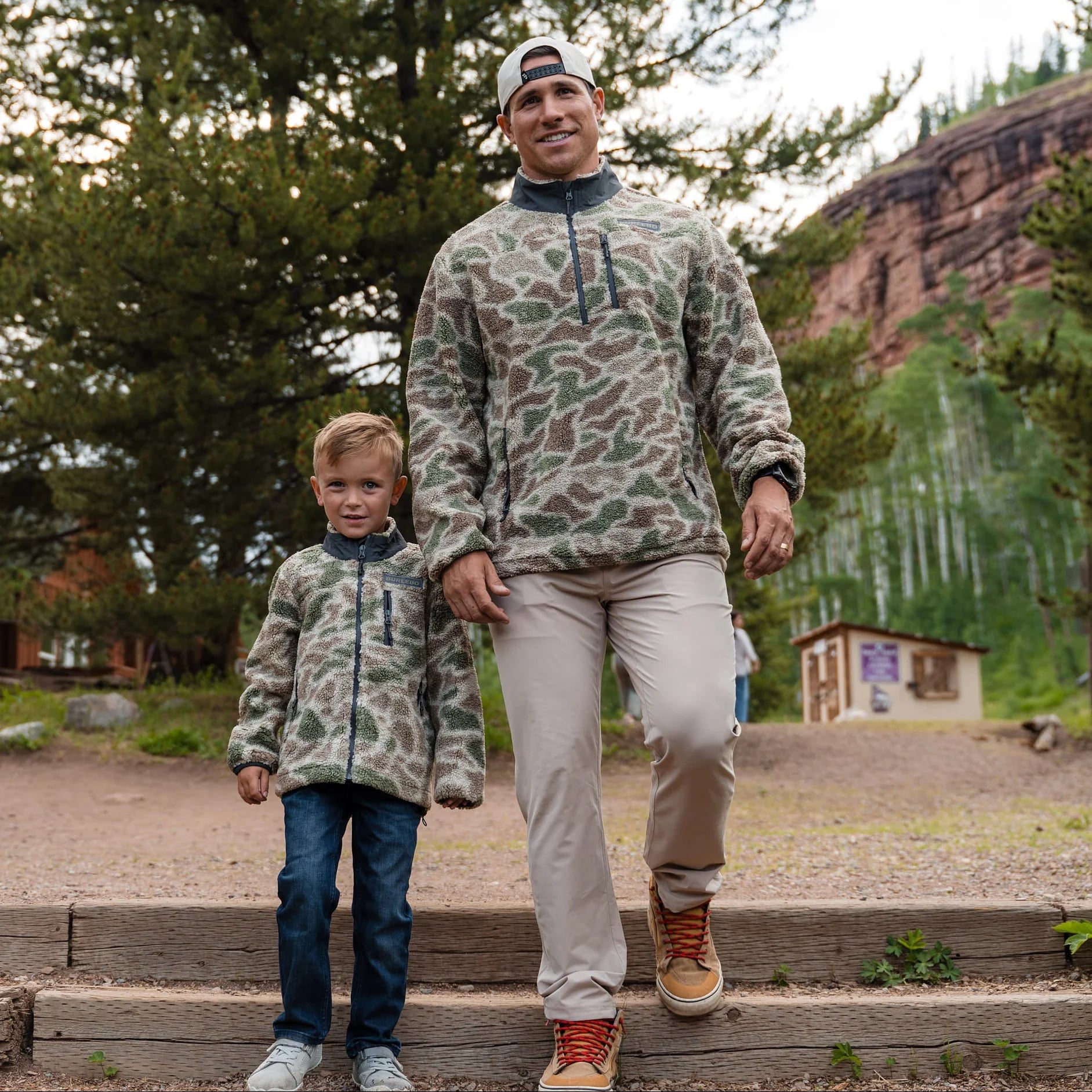 Burlebo Sherpa Quarter Zip - Alpine Camo