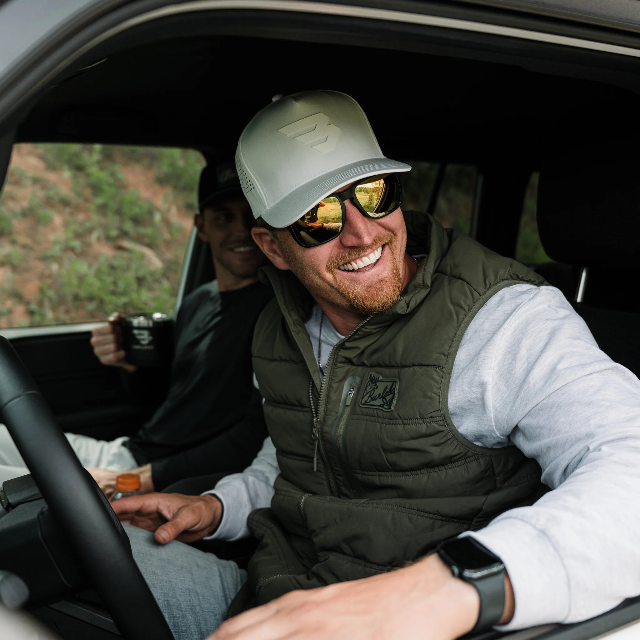 Men's Burlebo Puffer Vest - Mallard Green