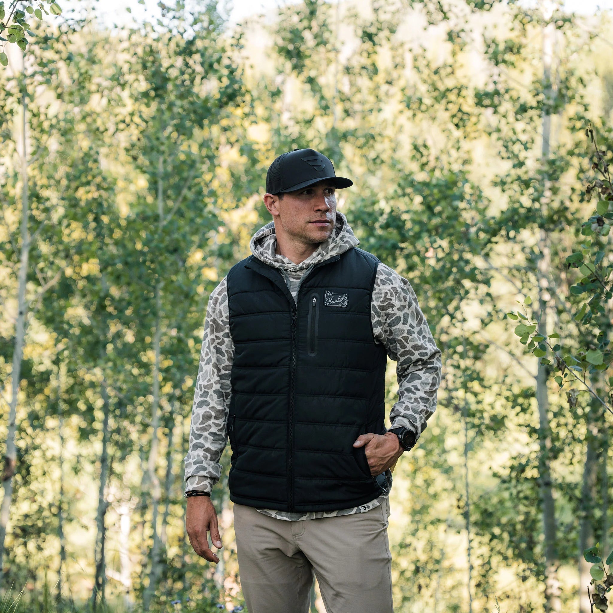 Men's Burlebo Puffer Vest - Black