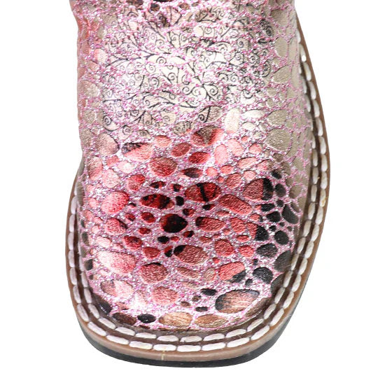 Old West Toddler Sparkle Snake Print Boots